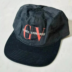 Gloria Vanderbilt - GV - Black and Red Adjustable Cap Baseball Hat